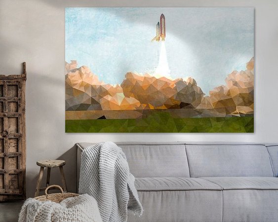 Voorbeeld van het werk in een kamer