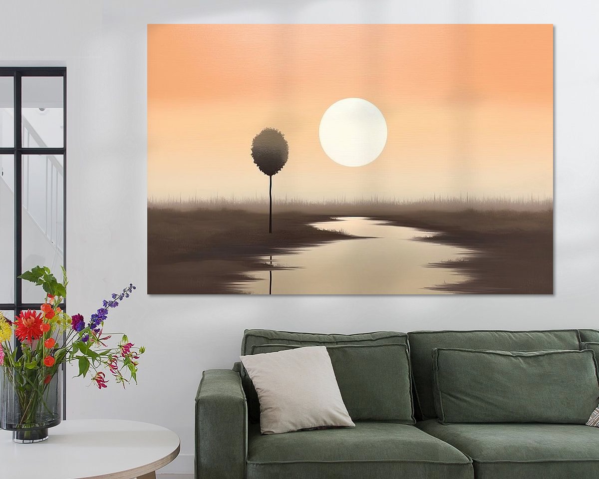 Voorbeeld van het werk in een kamer