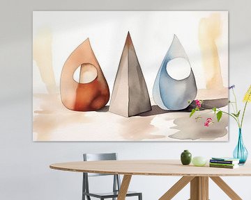 Taupe Minimalismus von ARTEO Gemälde