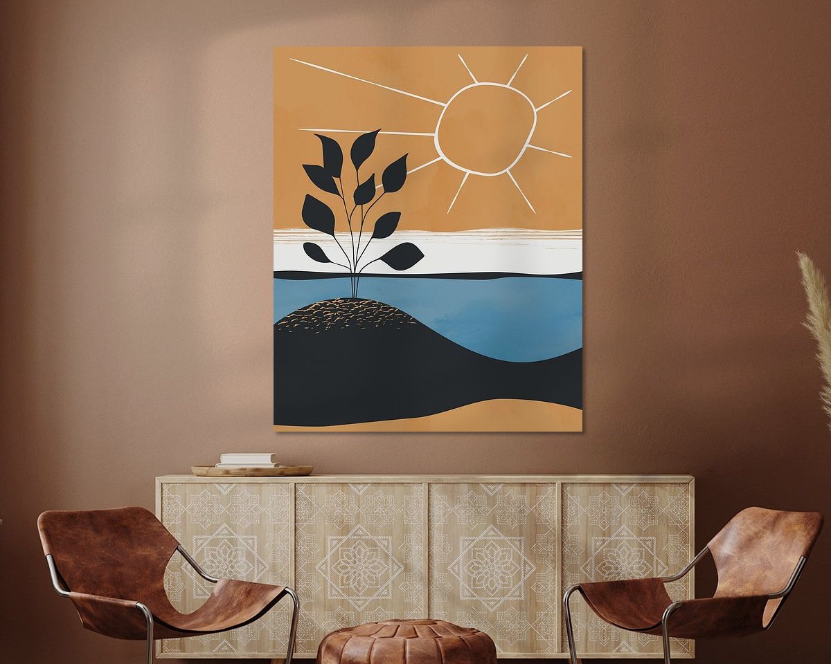 Voorbeeld van het werk in een kamer
