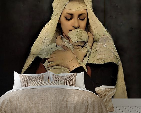 Voorbeeld van het werk in een kamer