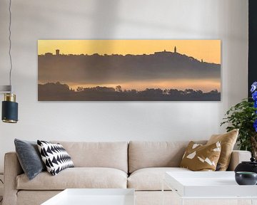 Panorama van Pienza bij zonsopkomst van Henk Meijer Photography