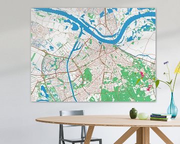 Kaart van Nijmegen in de stijl Urban Ivory van Map Art Studio