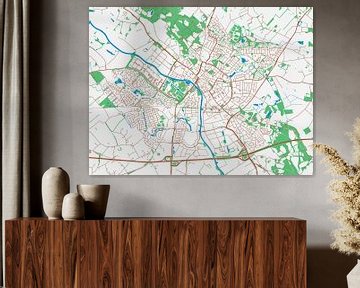Kaart van Doetinchem in de stijl Urban Ivory van Map Art Studio