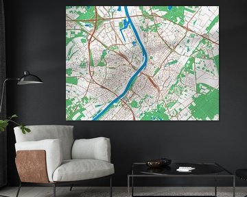 Kaart van Venlo in de stijl Urban Ivory van Map Art Studio