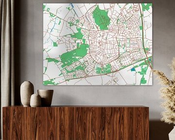 Kaart van Venray in de stijl Urban Ivory van Map Art Studio