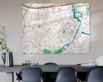 Map of Eindhoven Centrum in the style Urban Ivory by Map Art Studio