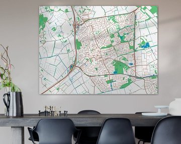 Kaart van Uden in de stijl Urban Ivory