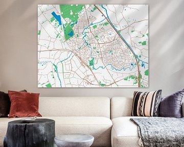 Kaart van Boxtel in de stijl Urban Ivory van Map Art Studio