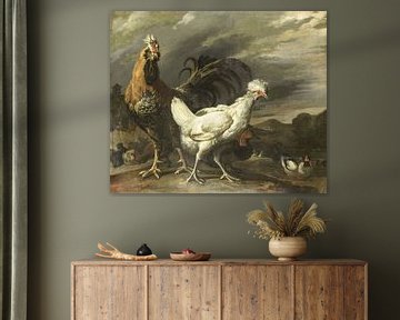 Cock, a Hen and other Poultry, Pieter Jansz. van Ruyven