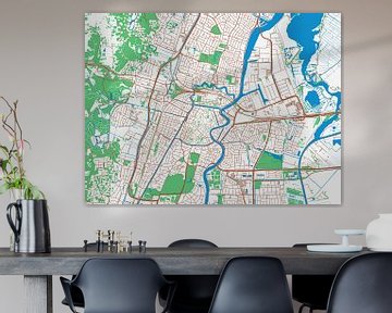 Kaart van Haarlem in de stijl Urban Ivory van Map Art Studio