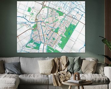 Kaart van Purmerend in de stijl Urban Ivory van Map Art Studio