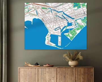 Kaart van Hoorn Centrum in de stijl Urban Ivory van Map Art Studio