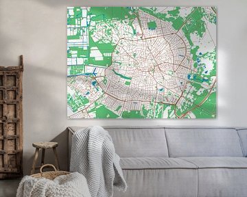 Kaart van Hilversum in de stijl Urban Ivory van Map Art Studio
