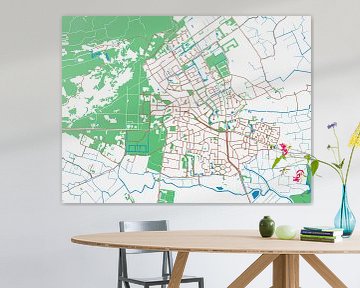 Map of Bergen in the style Urban Ivory by Map Art Studio