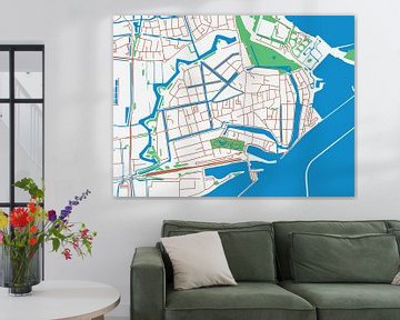 Map of Enkhuizen in the style Urban Ivory by Map Art Studio