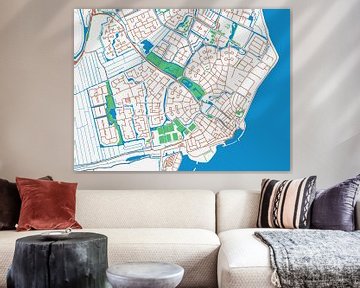 Karte von Volendam im Stil von Urban Ivory von Map Art Studio