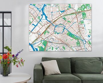 Karte von Zwolle im Stil von Urban Ivory von Map Art Studio