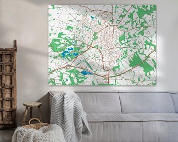 Kaart van Oldenzaal in de stijl Urban Ivory van Map Art Studio