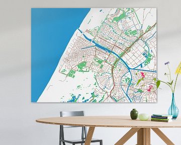 Karte von Katwijk im Stil von Urban Ivory
