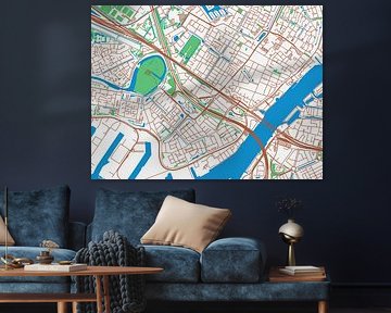 Karte von Zwijndrecht im Stil von Urban Ivory