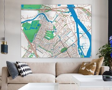 Karte von Hendrik-Ido-Ambacht im Stil von Urban Ivory von Map Art Studio