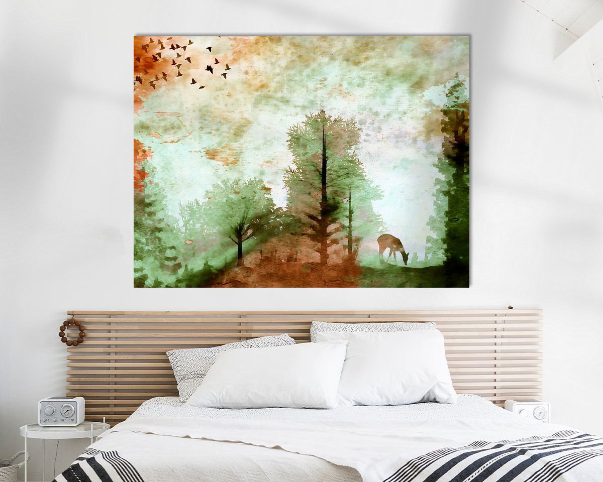Voorbeeld van het werk in een kamer