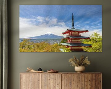 Mount Fuji - Chureito Pagoda - Japan (Tokio) van Marcel Kerdijk