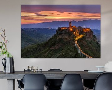 Zonsopkomst Civita di Bagnoregio van Henk Meijer Photography