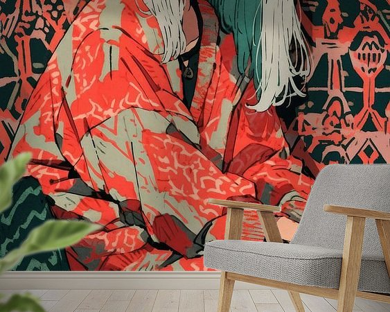 Voorbeeld van het werk in een kamer