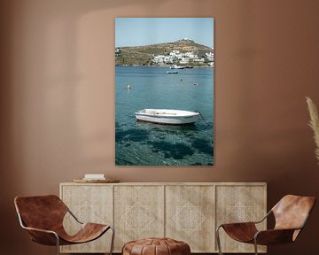 Boat at sea | Mykonos island | Greece travel photography by HelloHappylife