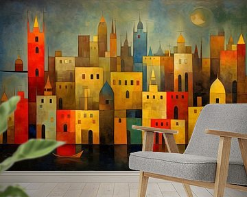 Venedig im Stil von Paul Klee von Jan Bechtum