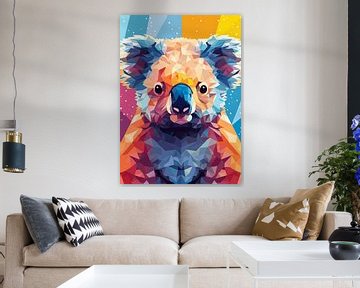 Koala Wild Nature WPAP Color Style sur Qreative