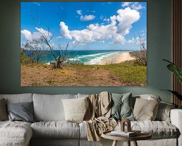 Prachtig strandlandschap op Fraser Island van Troy Wegman