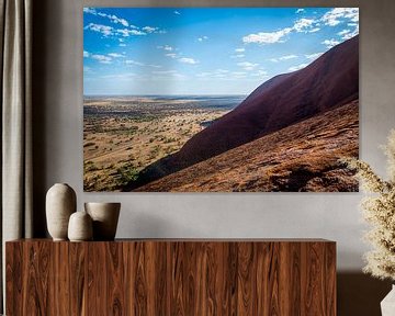 Zonsopgang Uluru (Ayers Rock), Australië van Troy Wegman