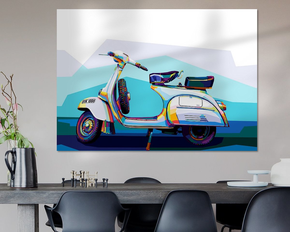 Voorbeeld van het werk in een kamer