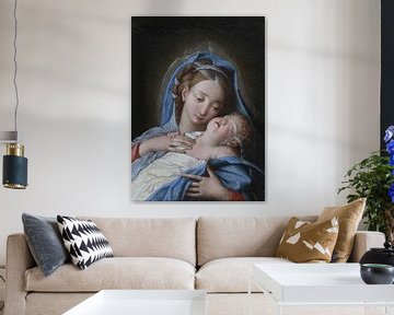 Maria met de slapende baby Jezus, Sassoferrato