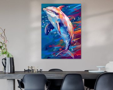 Wilde Natuur Dieren WPAP Kleurstijl van Qreative