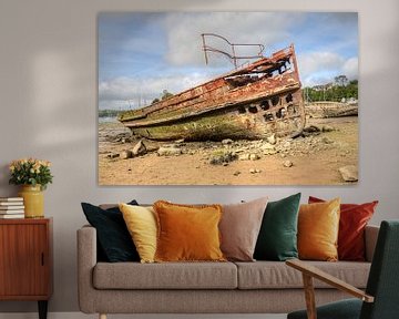 HDR urbex Cimetiere a bateaux scheepskerkhof te Quelmer bretagne