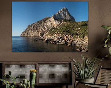 Cove and cliffs at Peñón de Ifach in Calpe by Adriana Mueller