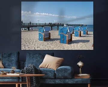 Kühlungsborn beach with beach chairs by Heiko Kueverling