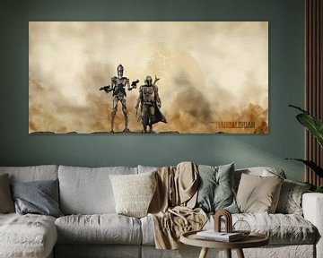 Star Wars The Mandalorian van Rene Ladenius Digital Art