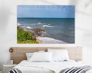 Plage sur la côte de la mer Baltique près de Rosenort dans la lande de Rostock sur Rico Ködder