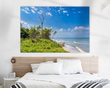 Strand aan de Oostzeekust bij Rosenort in Rostock Heide van Rico Ködder