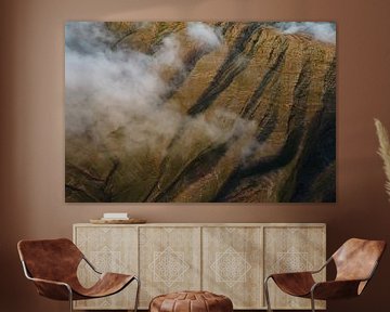 Textures de montagnes escarpées à Famara, Lanzarote sur Visuals by Justin