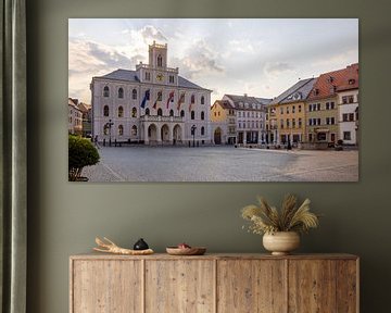Rathaus Weimar im Gegenlicht von Mixed media vector arts