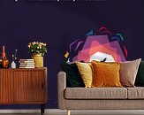 Voorbeeld van het werk in een kamer
