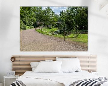 Goethe Park on the Ilm in Weimar, Star Bridge by Mixed media vector arts