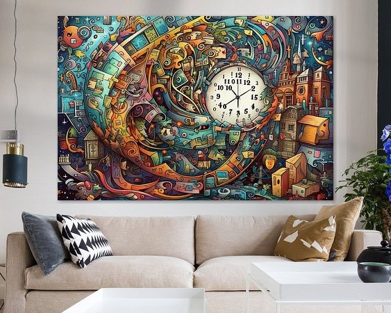 Voorbeeld van het werk in een kamer