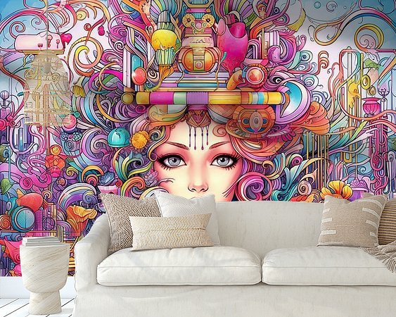 Voorbeeld van het werk in een kamer